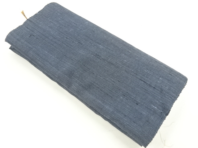 JAPANESE KIMONO / ANTIQUE HORIZONTAL-STRIPED PATTERN WOVEN KIMONO ARAI